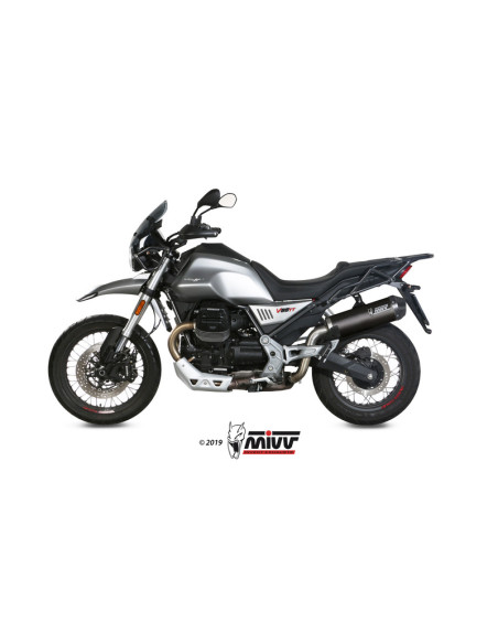 Silencieux d'échappement MIVV Oval carbone - Moto Guzzi V85TT