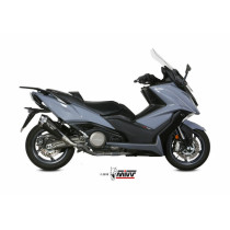 Silencieux d'échappement MIVV Delta Race noir inox noir - carbone - Kymco AK 550