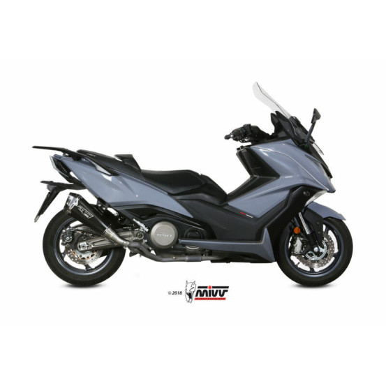 Silencieux d'échappement MIVV Delta Race noir inox noir - carbone - Kymco AK 550