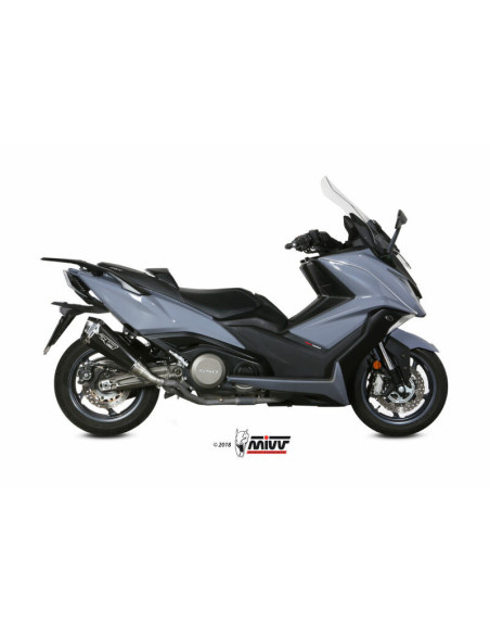 Silencieux d'échappement MIVV Delta Race noir inox noir - carbone - Kymco AK 550