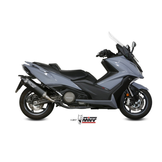 Silencieux d'échappement MIVV Speed Edge inox noir - carbone - Kymco AK 550