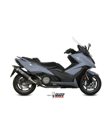 Silencieux d'échappement MIVV Speed Edge inox noir - carbone - Kymco AK 550