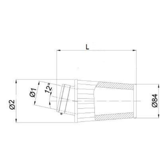 Filtre conique BMC Dimensions Ø 65mm