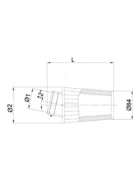 Filtre conique BMC Dimensions Ø 65mm