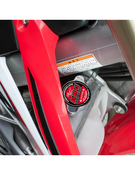 Bouchon de radiateur DRC 1.6 bar pour montage japonais Honda/Kawasaki/Suzuki/Yamaha/Sherco/Beta