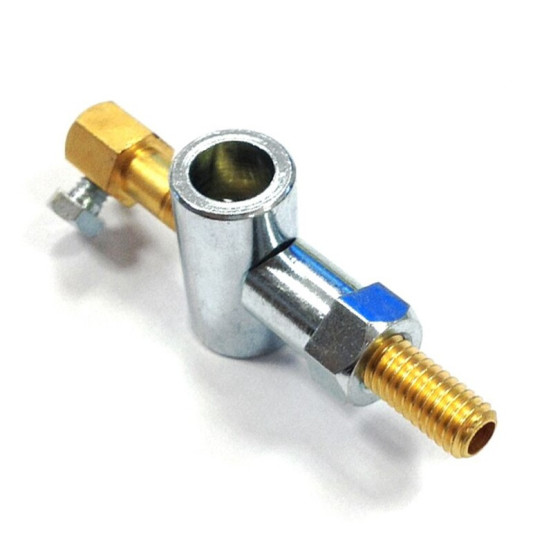 Tendeur de cable de frein avec rouleau long et passage de cable
