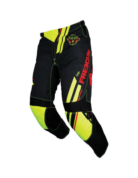 Pantalon cross Freegun Shot Devo College - Jaune Fluo
