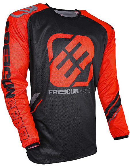 Maillot cross Freegun Shot Devo College - Orange Fluo