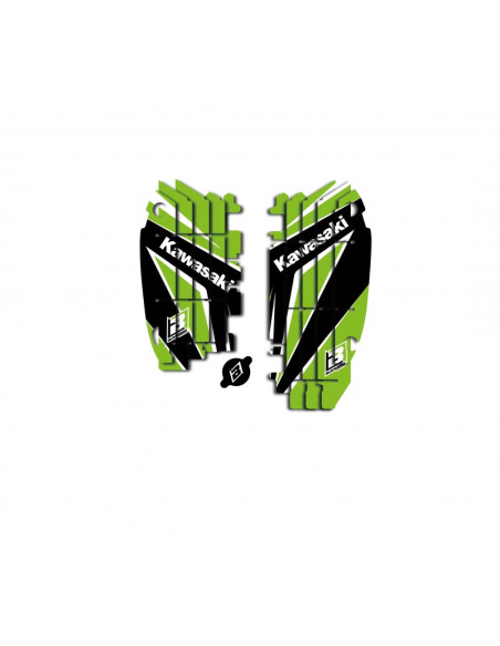 Kit déco grilles radiateurs BLACKBIRD Dream Graphic 4 Kawasaki KXF 450 2009-2015
