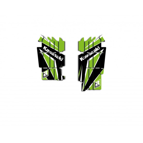 Kit déco grilles radiateurs BLACKBIRD Dream Graphic 4 Kawasaki 250 KXF 2017-2018