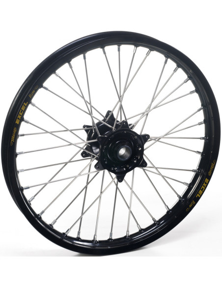 Roue avant complète tubeless HAAN WHEELS (21x2,15) Yamaha 700 TENERE 2019 - 2024 jante noire, moyeu noir