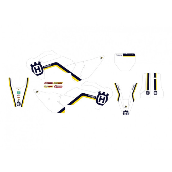 Kit déco complet BLACKBIRD Rétro HUSQVARNA TC FC 2023 - 2024