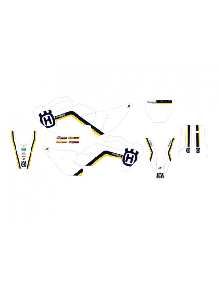Kit déco complet BLACKBIRD Rétro HUSQVARNA TC FC 2023 - 2024