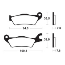 Plaquettes de frein avant TECNIUM MA 451