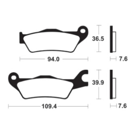 Plaquettes de frein avant TECNIUM MA 451