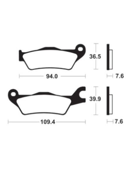 Plaquettes de frein avant TECNIUM MA 451