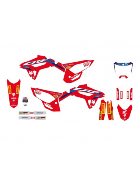 Kit déco complet + housse de selle BLACKBIRD Replica Team HRC Honda 23 HONDA CRF R 450 2021-2026 / CRF R 250 2022-2026
