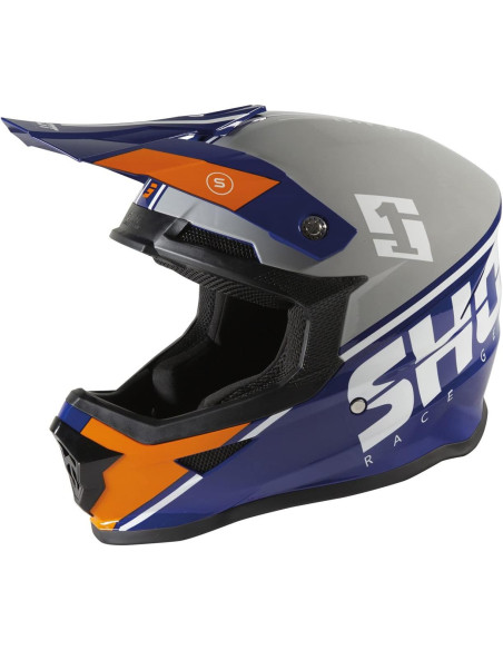 Casque cross Shot 2021 Furious Spirit - Bleu Orange