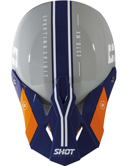 Casque cross Shot 2021 Furious Spirit - Bleu Orange