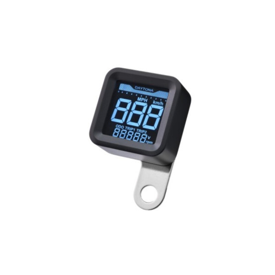 Compteur de vitesse numérique LCD DAYTONA Cube - 399 km/h + Compte tours