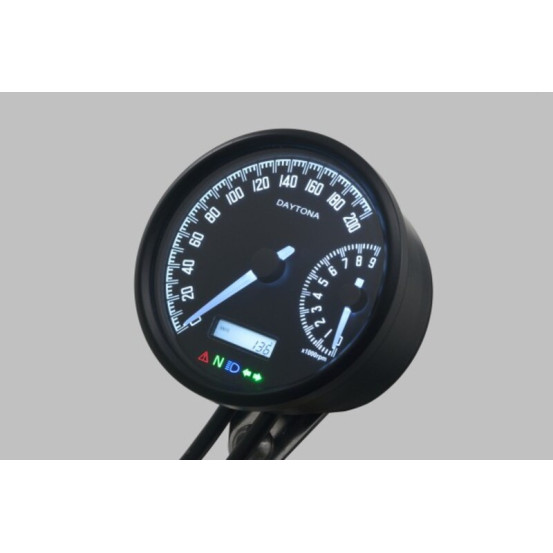 Compteur de vitesse et compte tours DAYTONA VELONA-W - 200 km/h - 9 000 tr-min