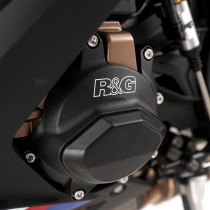 Kit de couvre carter moteur (alternateur/pompe à eau/embrayage) R&G RACING PRO noir BMW M1000R 2021 - 2024 / BMW S1000R 2019