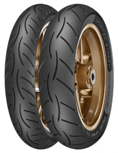 Pneu Avant/arrière Scooter METZELER SPORTEC STREET 2 100/80-14 M/C 48SÂ TL