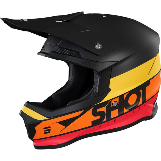 Casque cross Shot 2022 Furious Story - Orange Mat