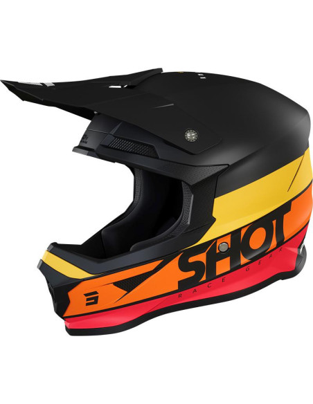 Casque cross Shot 2022 Furious Story - Orange Mat