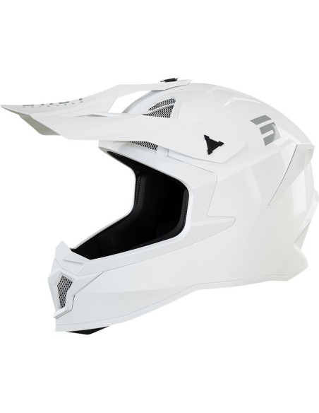 Casque cross Shot 2022 Lite Solid 2.0 - Blanc