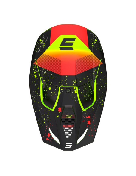 Casque cross Shot 2023 Furious Matrix - Rouge Mat