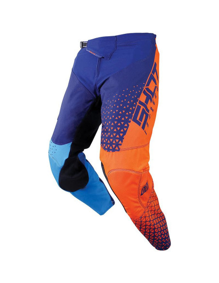 Pantalon cross Shot 2019 Aerolite Delta - Bleu Neon Orange