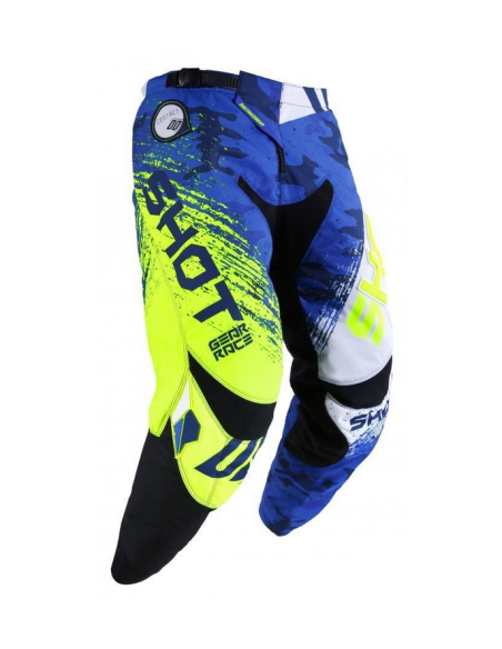 Pantalon cross Shot 2019 Contact Counter - Bleu Neon Jaune