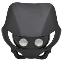 Tête de fourche 50cc Enduro Noir (avec fixations)