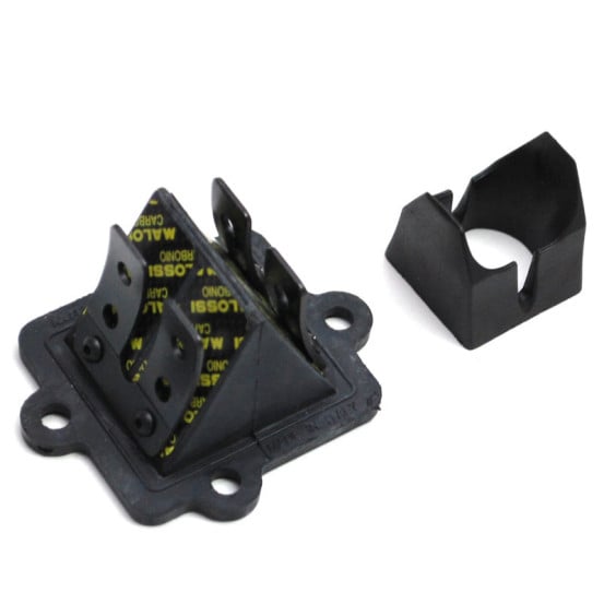 Clapet VL12 carbone support alu MALOSSI MBK Nitro Mach G Yamaha Aerox Jog R Aprilia SR Malaguti F12 CPI Aragon Hussar Keeway ..
