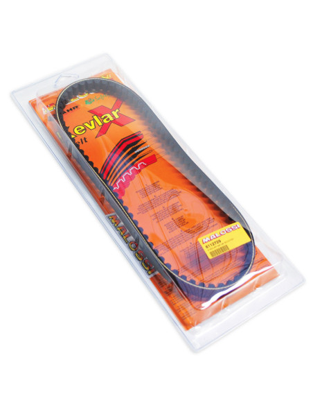 Courroie de transmission X-Kevlar renforcée MALOSSI MBK 50 Booster/Nitro/Ovetto/Stunt/Yamaha 50 BW's/Aerox/Slider/Aprilia 50 ..