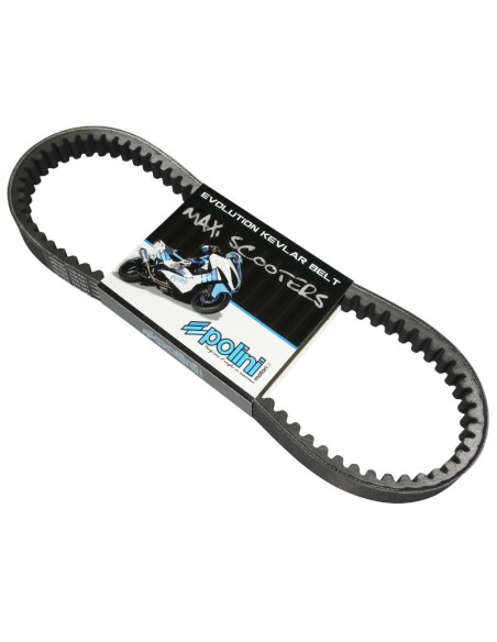 Courroie de transmission renforcée Kevlar POLINI Aprilia/Benelli/Beta/Derbi/Gilera/Italjet/Malaguti/Piaggio/Rieju/Vespa/Yamah..