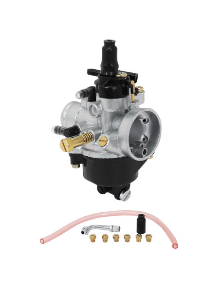 Carburateur type Dell'Orto PHVA 17,5 (Montage souple - avec graissage - avec dépression - starter à levier) + 6 gicleurs + un..