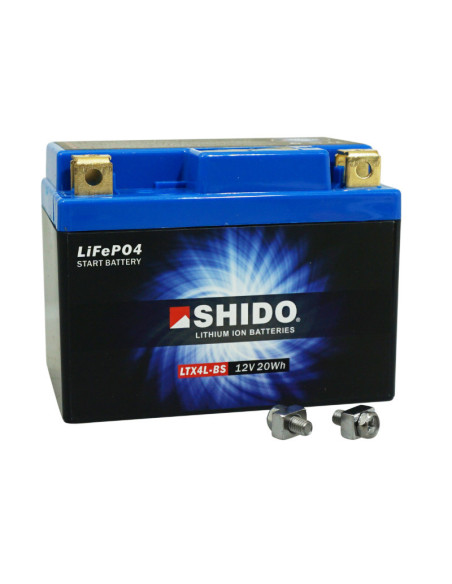 Batterie moto lithium 12v Ion SHIDO LTX4L-BS Sans Entretien