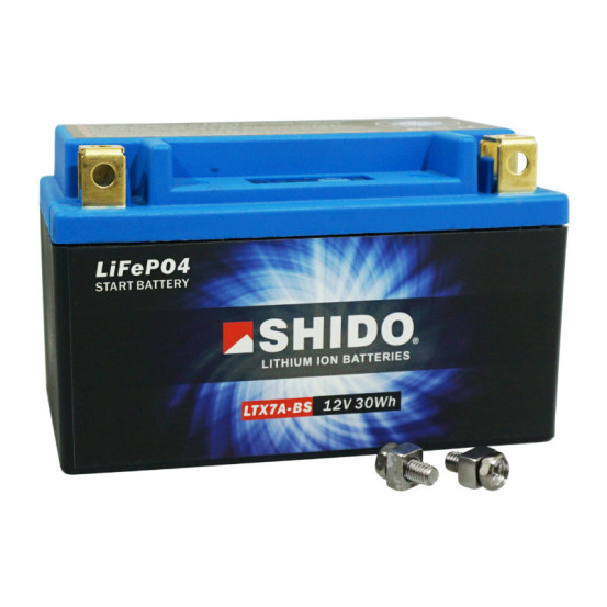 Batterie moto lithium 12v Ion SHIDO LTX7A-BS Sans Entretien