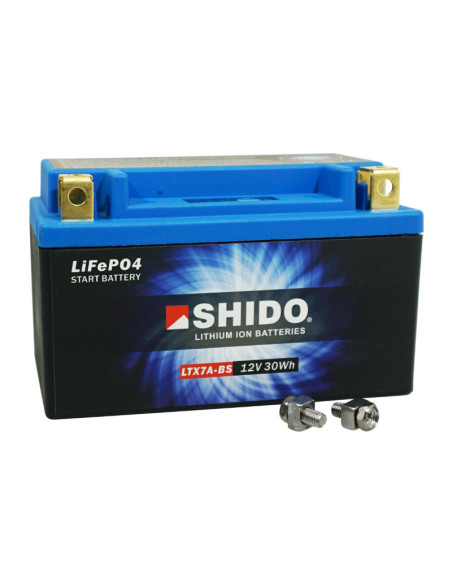 Batterie moto lithium 12v Ion SHIDO LTX7A-BS Sans Entretien