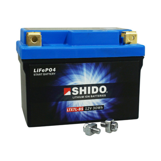 Batterie moto lithium 12v Ion SHIDO LTX7L-BS Sans Entretien