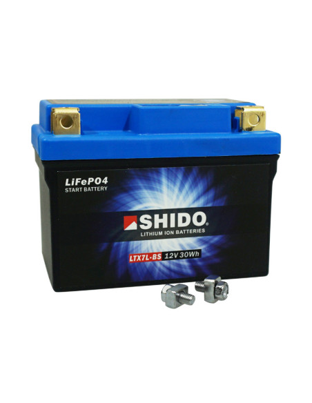 Batterie moto lithium 12v Ion SHIDO LTX7L-BS Sans Entretien