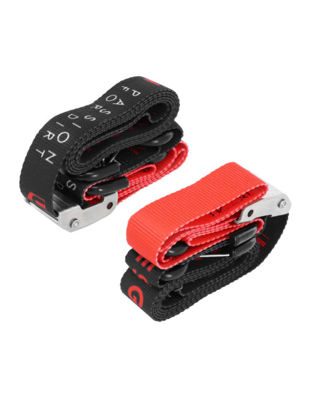 Sangles moto UP Noir-Rouge 3.8cm x 2.1m