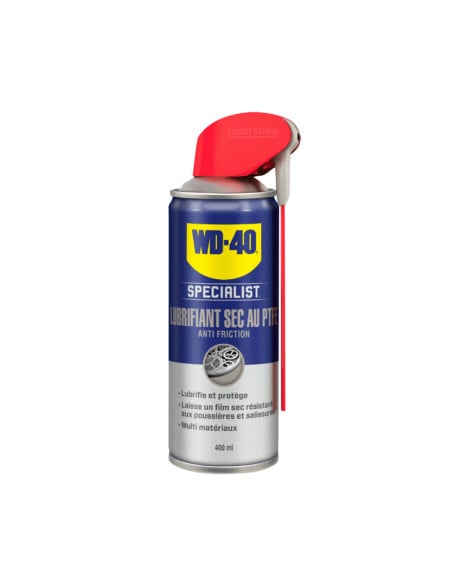 Spray WD40 lubrifiant Sec Anti-Friction Spécialist Moto 400ml