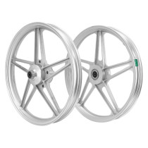 Jantes 17 pouces type Bernardi Peugeot 103 MVL / Vogue Argent