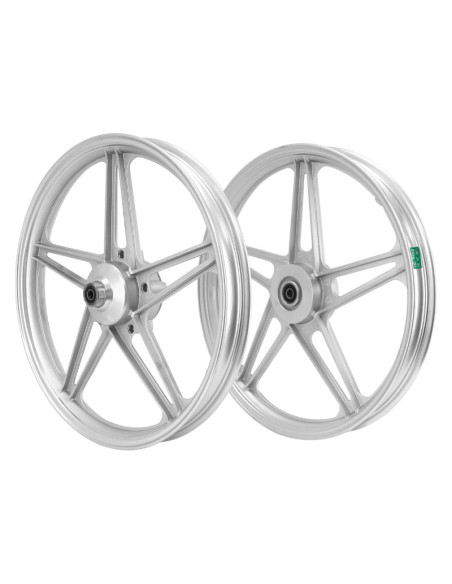 Jantes 17 pouces type Bernardi Peugeot 103 MVL / Vogue Argent