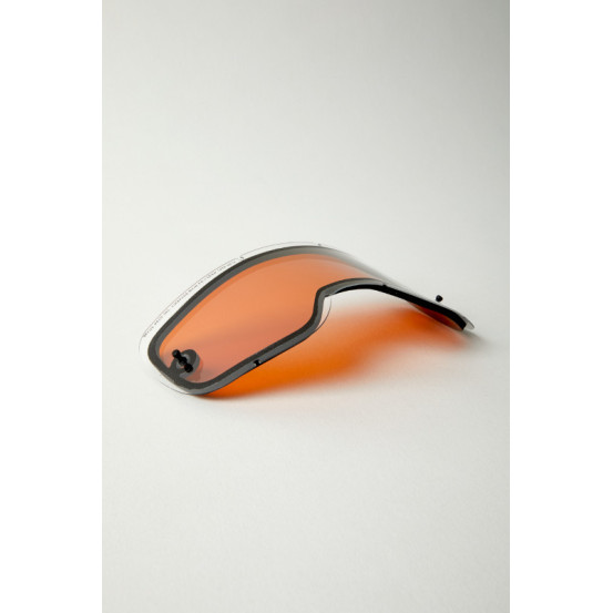 Ecran double Lexan pour masque cross Fox Airspace II et Main II - Orange