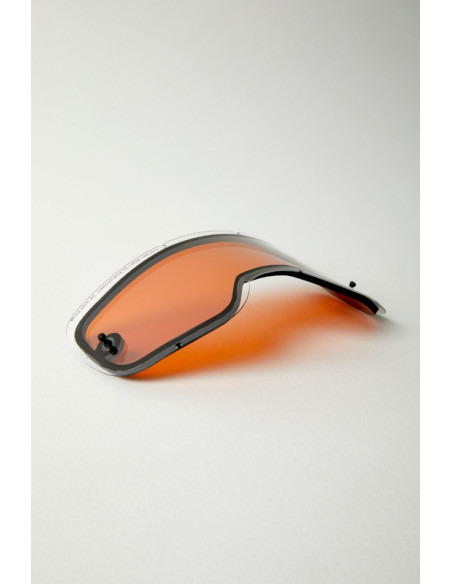 Ecran double Lexan pour masque cross Fox Airspace II et Main II - Orange