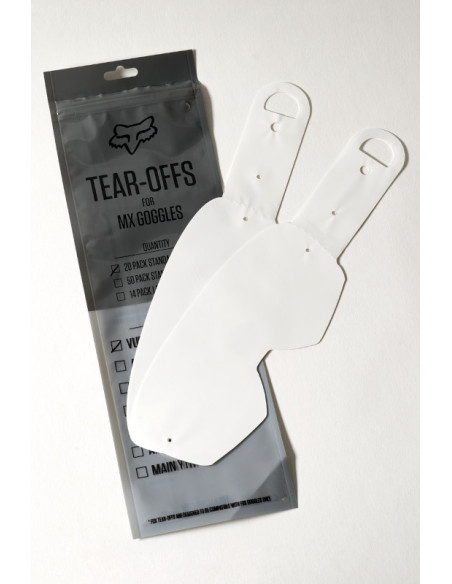 Tear-off standard Fox masque cross Vue - Pack de 20